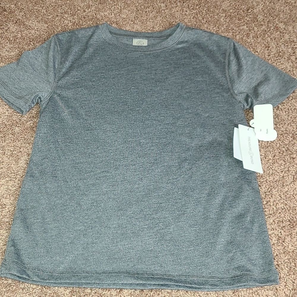 NEW Treasure & Bond Grey Dark Heather sleepwear short sleeve shirt